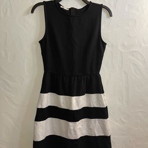 Black with White Stripes Dress